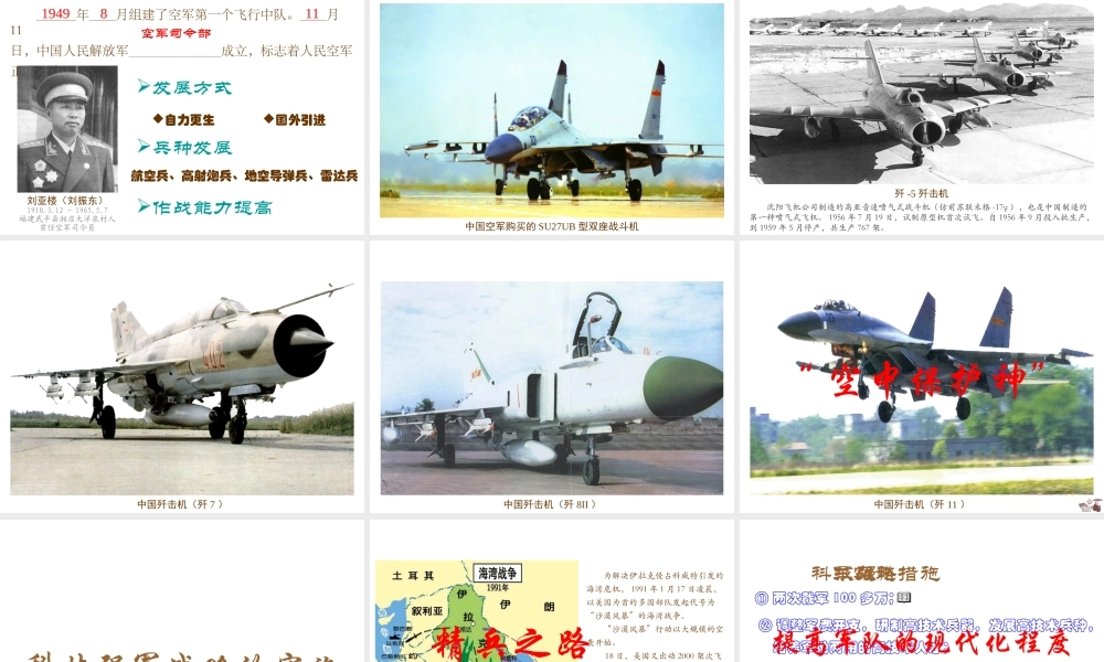 八年级历史下册 第五学习主题 国防建设与外交成就 第15课《建设现代化的人民军队》课件1 川教版-川教版初中八年级下册历史课件