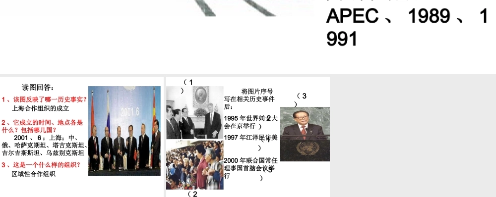 八年级历史下册 第五单元 第16课《走向新世纪的对外关系》课件1 华东师大版-华东师大级下册历史课件