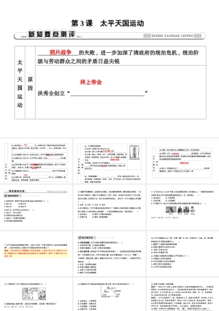 八年级历史上册 第一单元《中国开始沦为半殖民地半封建社会》第3课 太平天国运动课件 新人教版-新人教版初中八年级上册历史课件