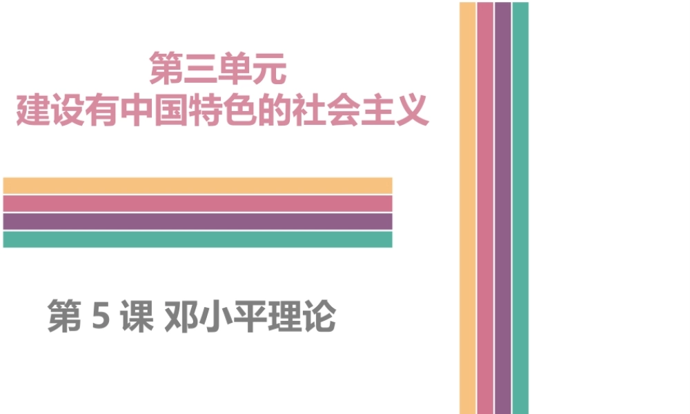 八年级历史下册 3.5 邓小平理论课件 中图版-中图版初中八年级下册历史课件