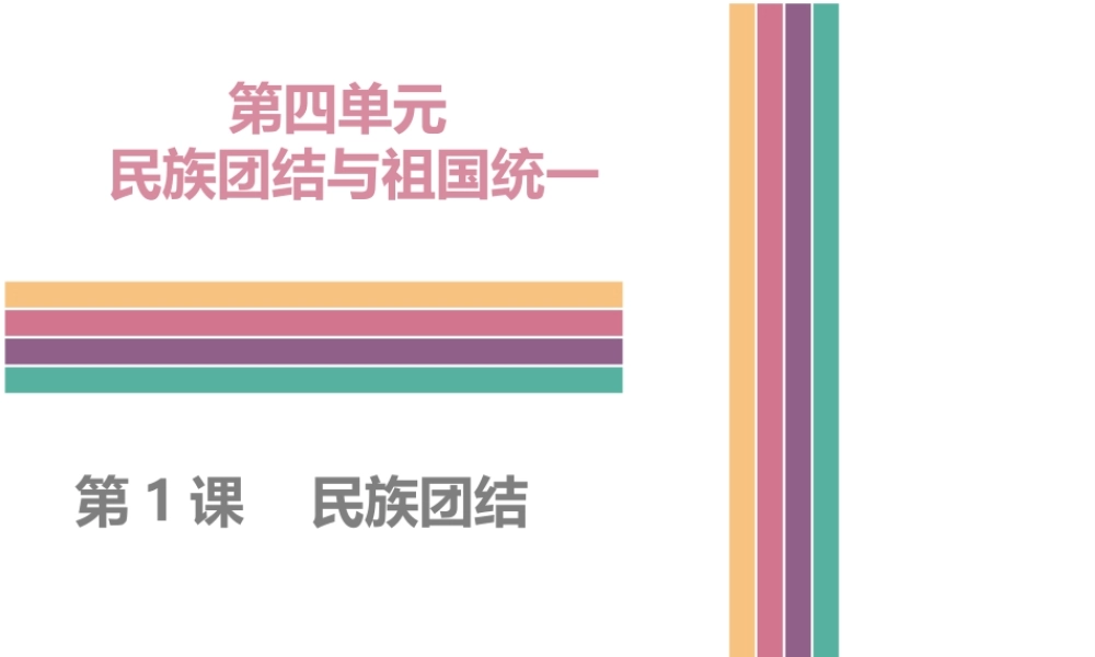 八年级历史下册 4.1 民族团结课件 中图版-中图级下册历史课件