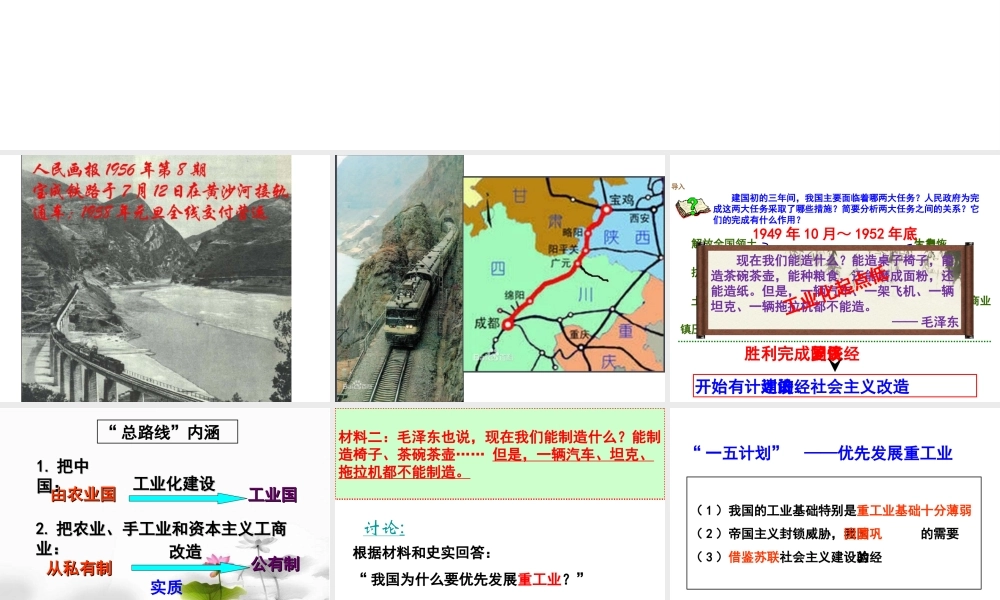 八年级历史下册 第3课 社会主义制度的建立课件2 川教版-川教版初中八年级下册历史课件