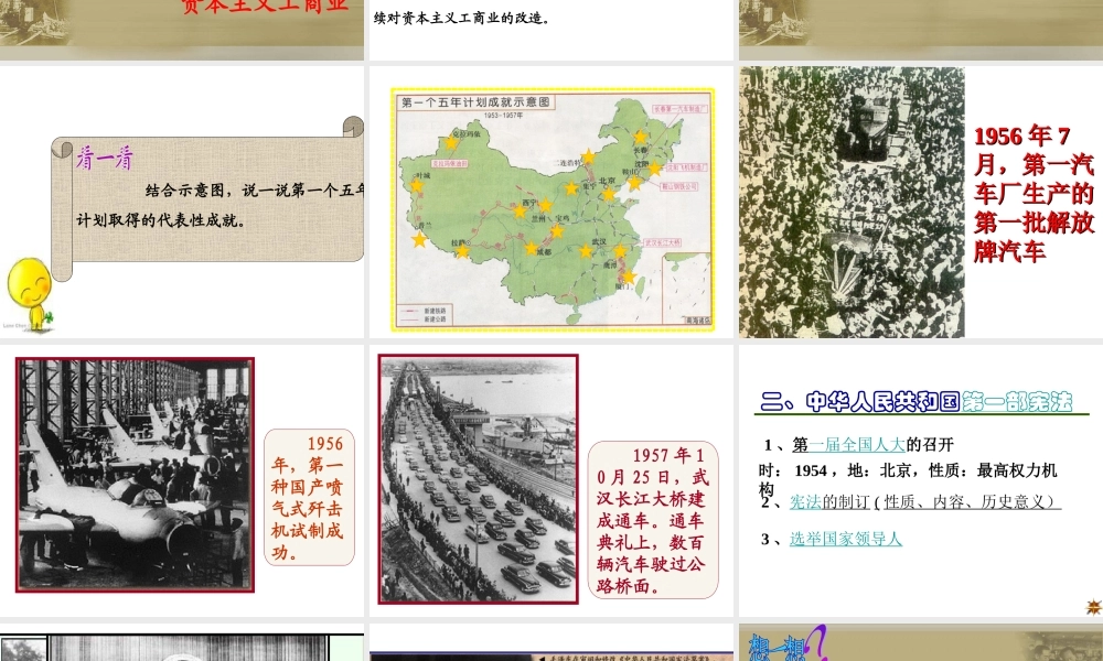 八年级历史下册 第3课 社会主义制度的建立课件3 川教版-川教版初中八年级下册历史课件