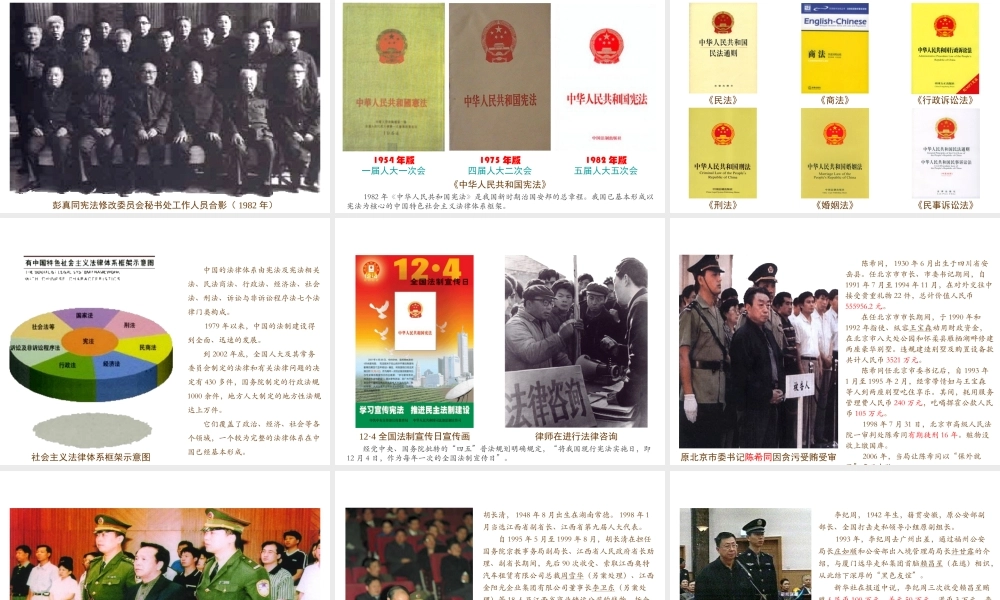 八年级历史下册 第10课 社会主义民主与法制的加强课件 川教版-川教版初中八年级下册历史课件