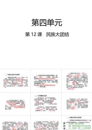 八年级历史下册 第4单元 民族团结与祖国统一 第12课 民族大团结课件 新人教版-新人教级下册历史课件