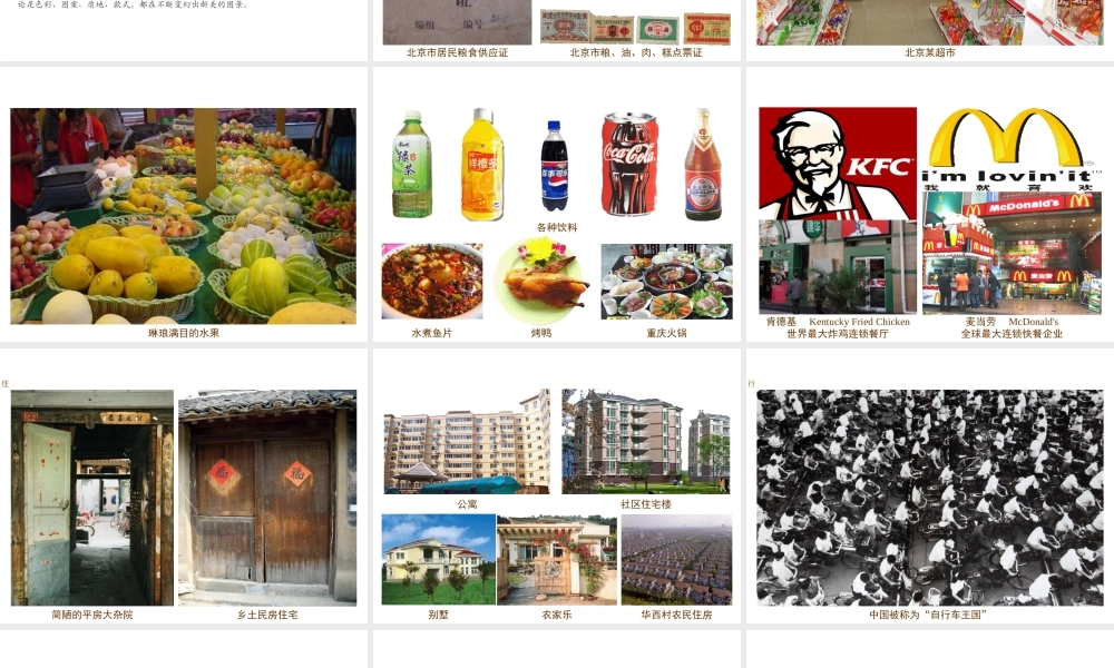 八年级历史下册 第11课 城乡人民生存状态的沧桑巨变课件1 川教版-川教版初中八年级下册历史课件