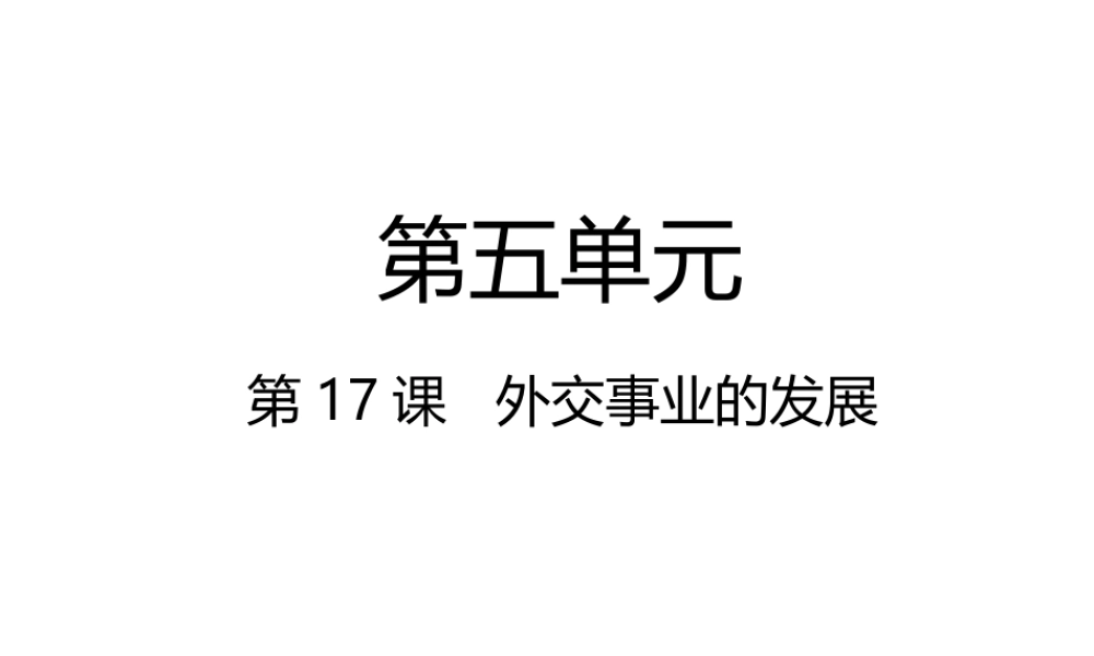 八年级历史下册 第五单元 国防建设与外交成就 第17课 外交事业的发展课件 新人教版-新人教版初中八年级下册历史课件