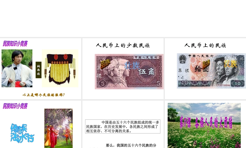 八年级历史下册 第11课 各族人民的大团结课件 中华书局版-中华书局版初中八年级下册历史课件