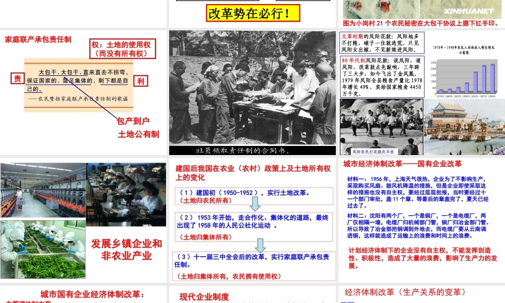 八年级历史下册 第11课 经济体制改革课件 北师大版-北师大版初中八年级下册历史课件