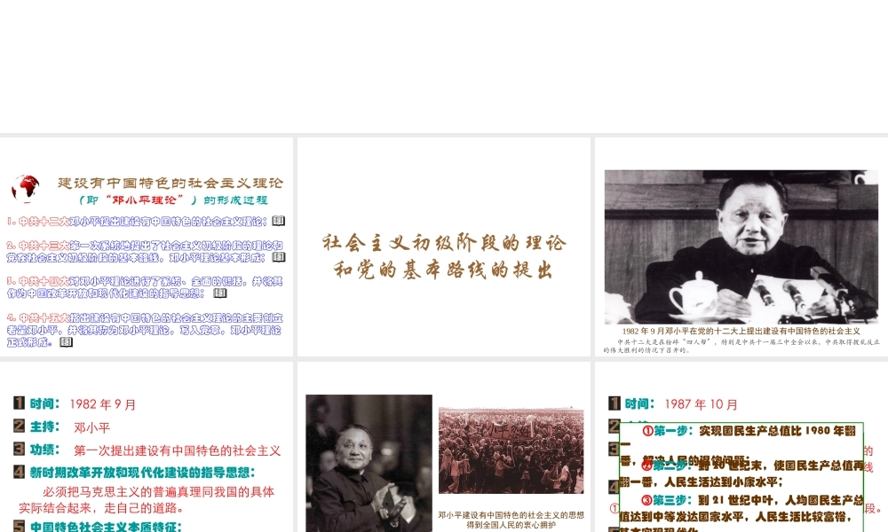 八年级历史下册 第12课 沿着中国特色社会主义道路坚定前进课件1 川教版-川教级下册历史课件