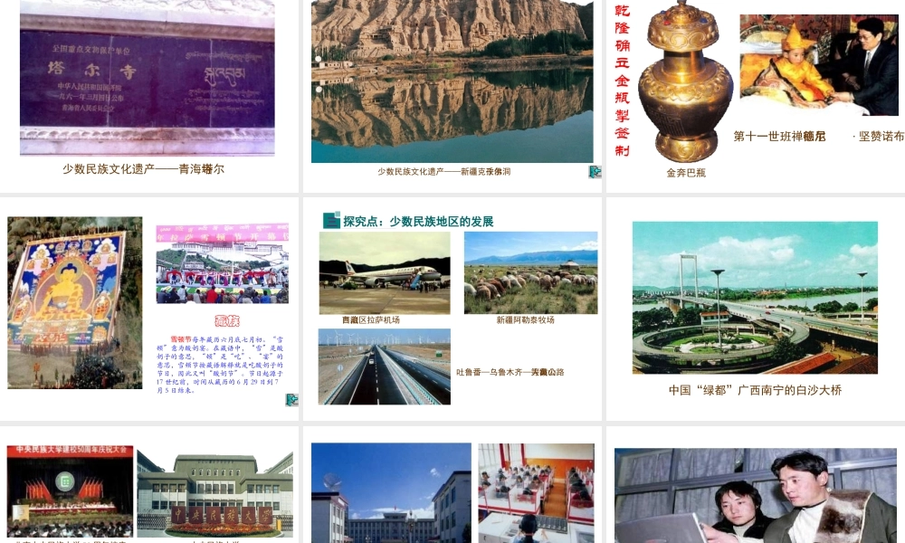 八年级历史下册 第13课 民族团结与共同繁荣习题课件 川教版-川教版初中八年级下册历史课件