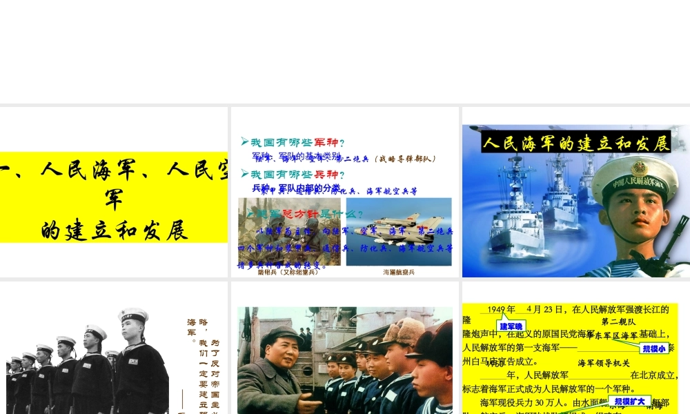 八年级历史下册 第15课 建设现代化的国防和人民军队课件 川教版-川教级下册历史课件