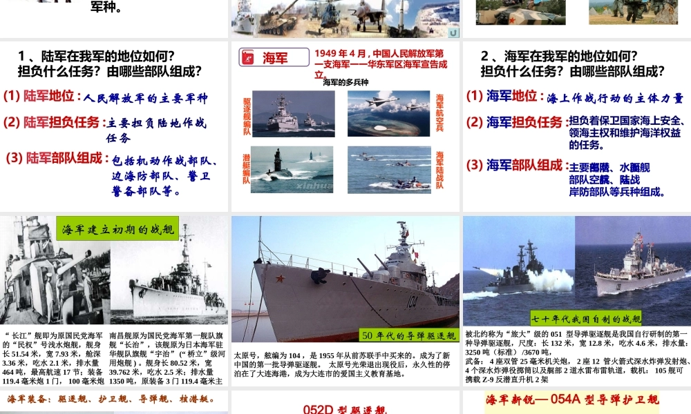 八年级历史下册 第15课 威武之师 钢铁长城课件 中华书局版-中华书局级下册历史课件