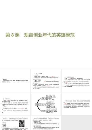 八年级历史下册 第二单元 建设之路的曲折探索 第8课 艰苦创业年代的英雄模范课件 北师大版-北师大版初中八年级下册历史课件