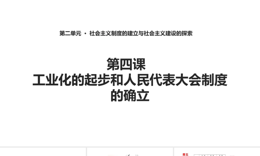 八年级历史下册 第二单元 社会主义制度的建立与社会主义建设的探索 第4课 工业化的起步和人民代表大会制度的确立课件6 新人教版-新人教级下册历史课件