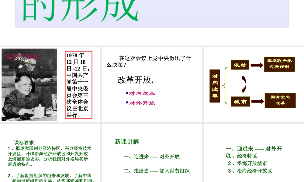 八年级历史下册 第三单元 第12课 对外开放格局的形成课件1 岳麓版-岳麓级下册历史课件