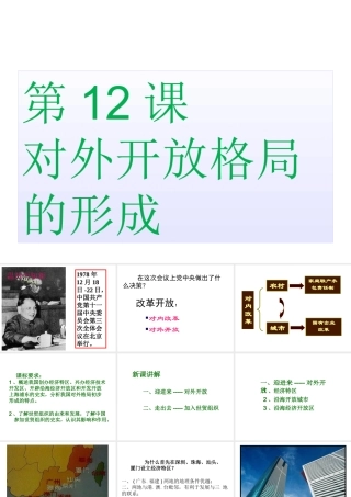 八年级历史下册 第三单元 第12课 对外开放格局的形成课件1 岳麓版-岳麓级下册历史课件