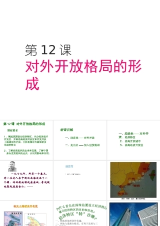 八年级历史下册 第三单元 第12课 对外开放格局的形成课件2 岳麓版-岳麓级下册历史课件