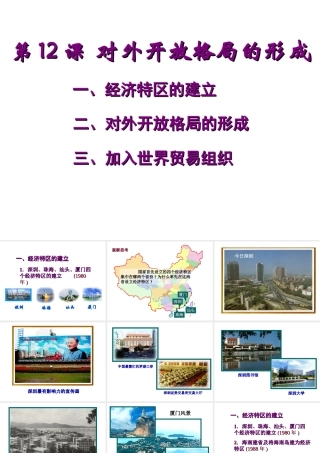 八年级历史下册 第三单元 第12课 对外开放格局的形成课件3 岳麓版-岳麓级下册历史课件