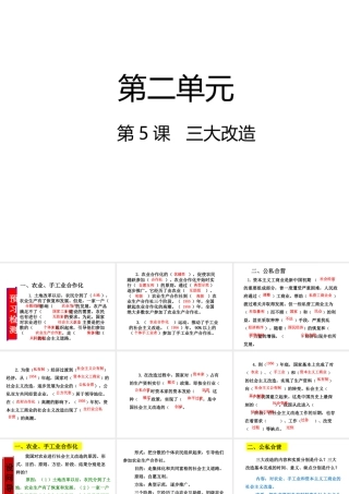 八年级历史下册 第二单元 社会主义制度的建立与社会主义建设的探索 第5课 三大改造课件1 新人教版-新人教级下册历史课件