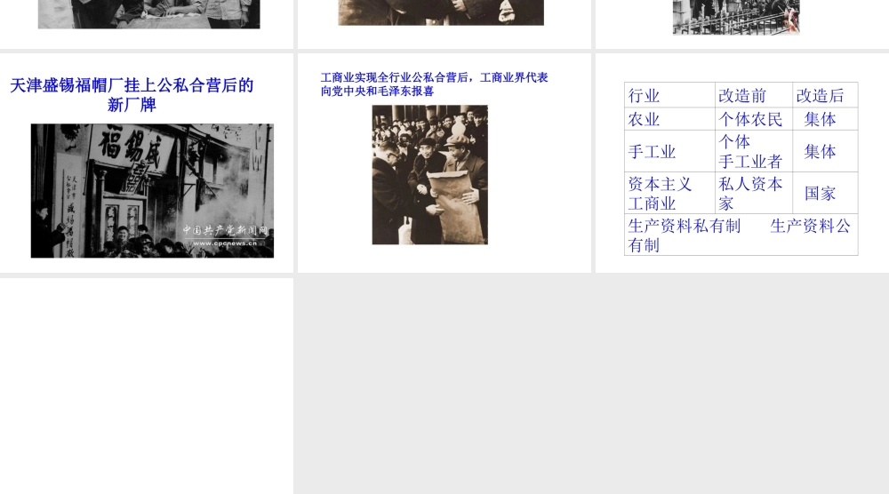 八年级历史下册 第二单元 社会主义制度的建立与社会主义建设的探索 第5课 三大改造课件2 新人教版-新人教版初中八年级下册历史课件