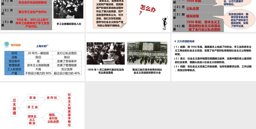 八年级历史下册 第二单元 社会主义制度的建立与社会主义建设的探索 第5课 三大改造课件4 新人教版-新人教级下册历史课件