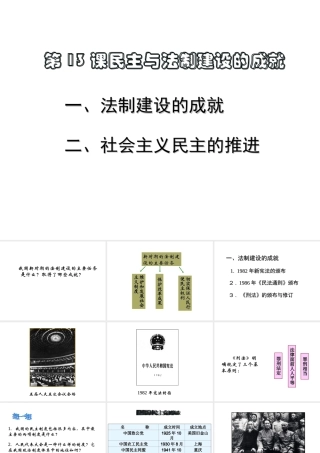 八年级历史下册 第三单元 第13课 民主与法制建设的成就课件2 岳麓版-岳麓级下册历史课件