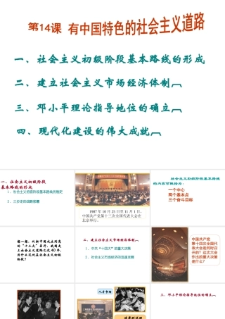 八年级历史下册 第三单元 第14课 有中国特色的社会主义道路课件4 岳麓版-岳麓版初中八年级下册历史课件