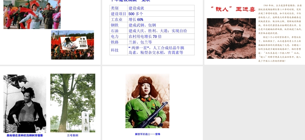 八年级历史下册 第二单元 社会主义制度的建立与社会主义建设的探索 第6课 艰辛探索与建设成就课件+素材 新人教版