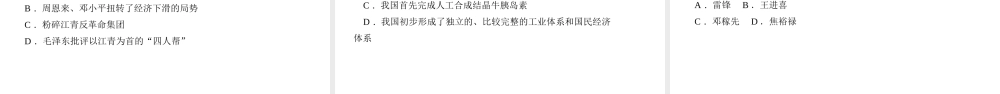 八年级历史下册 第二单元 社会主义制度的建立与社会主义建设的探索 第6课 艰辛探索与建设成就四清练习课件 新人教版-新人教版初中八年级下册历史课件