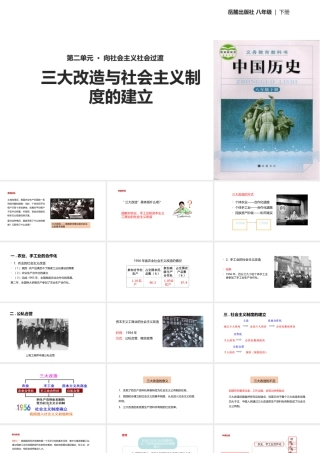 八年级历史下册 第二单元 向社会主义社会过渡 5 三大改造与社会主义制度的建立课件 岳麓版-岳麓版初中八年级下册历史课件