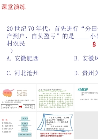 八年级历史下册 第三单元 第8课《城乡改革不断深入》课件3 华东师大版-华东师大级下册历史课件