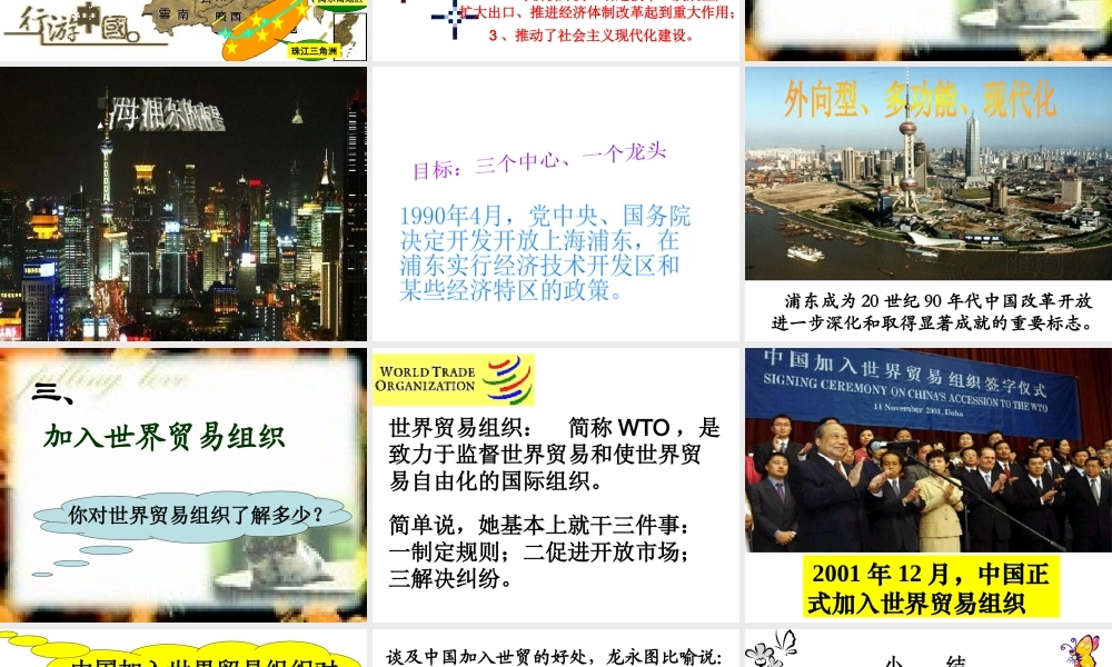 八年级历史下册 第三单元 第9课《对外开放逐步扩大》教学课件1 华东师大版-华东师大级下册历史课件