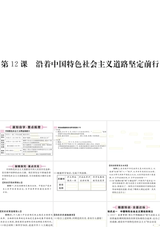 八年级历史下册 第三单元 社会主义现代化建设的新时期 第12课 沿着中国特色社会主义道路坚定前行习题课件 川教版-川教级下册历史课件