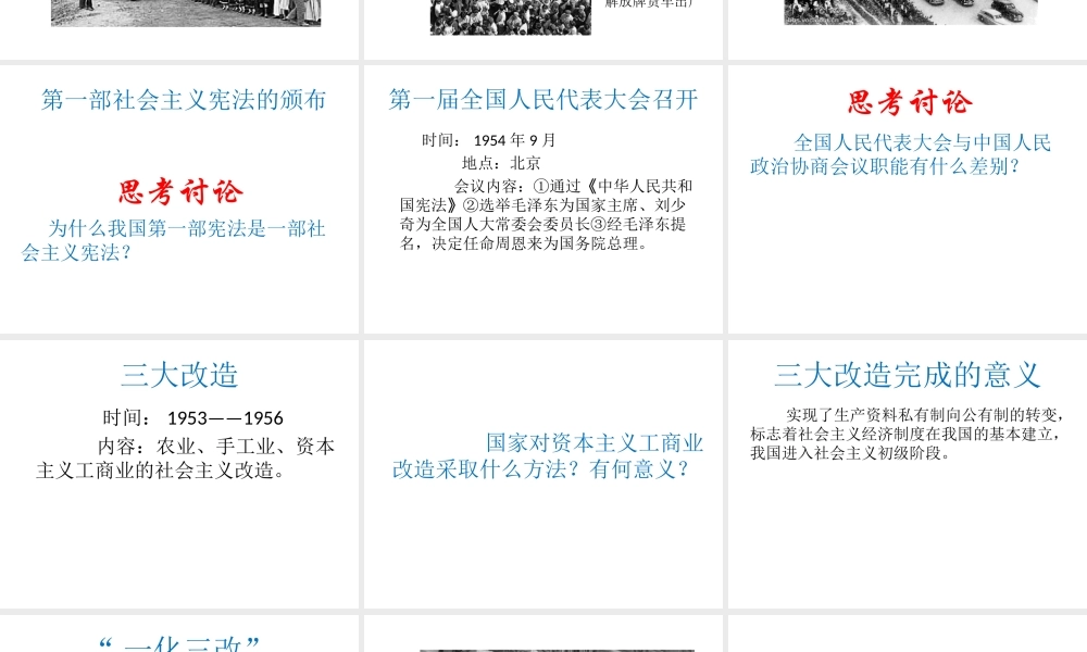 八年级历史下册 第5课 社会主义制度的基本建立教学课件 岳麓版-岳麓级下册历史课件