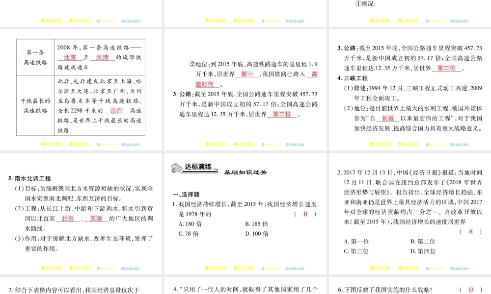 八年级历史下册 第三单元 社会主义现代化建设的新时期 第九课 世界经济的奇迹课件 川教版-川教版初中八年级下册历史课件