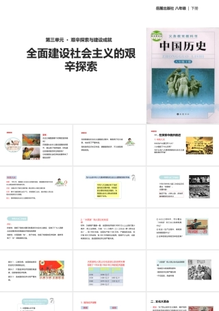八年级历史下册 第三单元 艰辛探索与建设成就 8 全面建设社会主义的艰辛探索课件 岳麓版-岳麓版初中八年级下册历史课件
