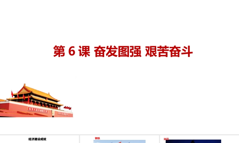 八年级历史下册 第6课 奋发图强 艰苦奋斗课件 中图版-中图级下册历史课件