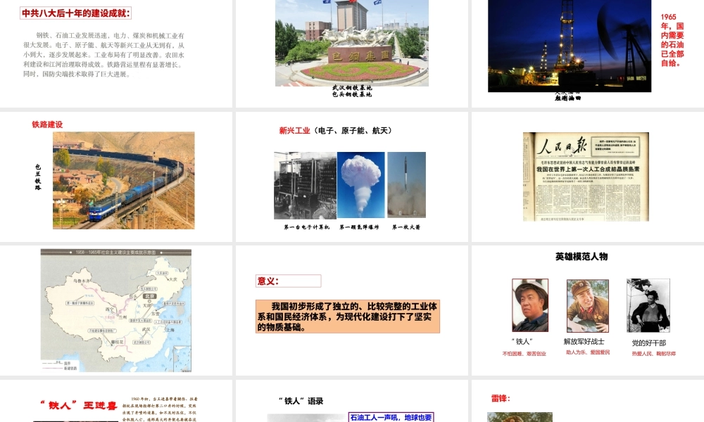 八年级历史下册 第6课 奋发图强 艰苦奋斗课件 中图版-中图级下册历史课件