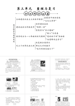 八年级历史下册 第三单元 艰辛探索与建设成就整理与复习课件 岳麓版-岳麓级下册历史课件