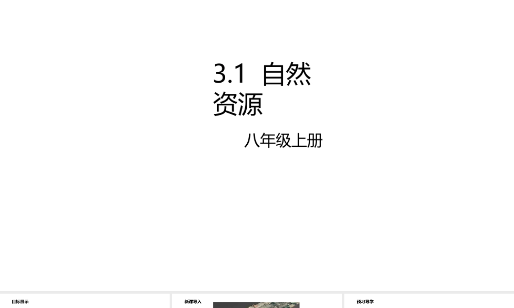 八年级地理上册 3.1 自然资源概况课件 （新版）粤教版-（新版）粤教版初中八年级上册地理课件