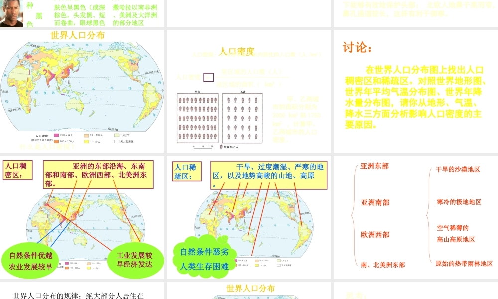 八年级地理上册 3.1《人种和人口》课件2 中图版-中图版初中八年级上册地理课件