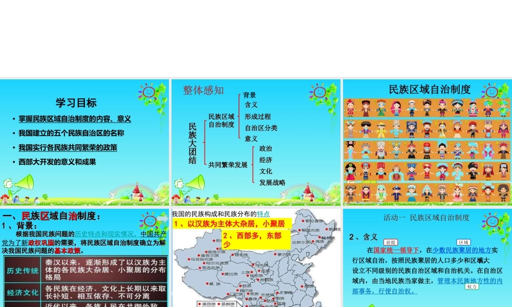 八年级历史下册 第四单元 第12课 民族大团结教学课件2 新人教版-新人教版初中八年级下册历史课件