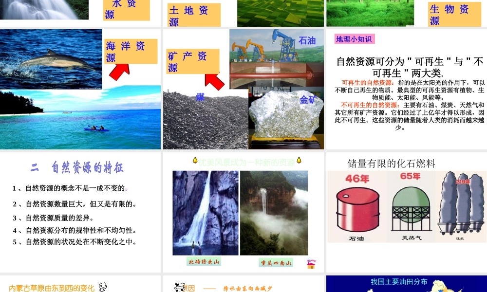 八年级地理上册 3.1《自然资源概况》课件2 （新版）湘教版-（新版）湘教版初中八年级上册地理课件