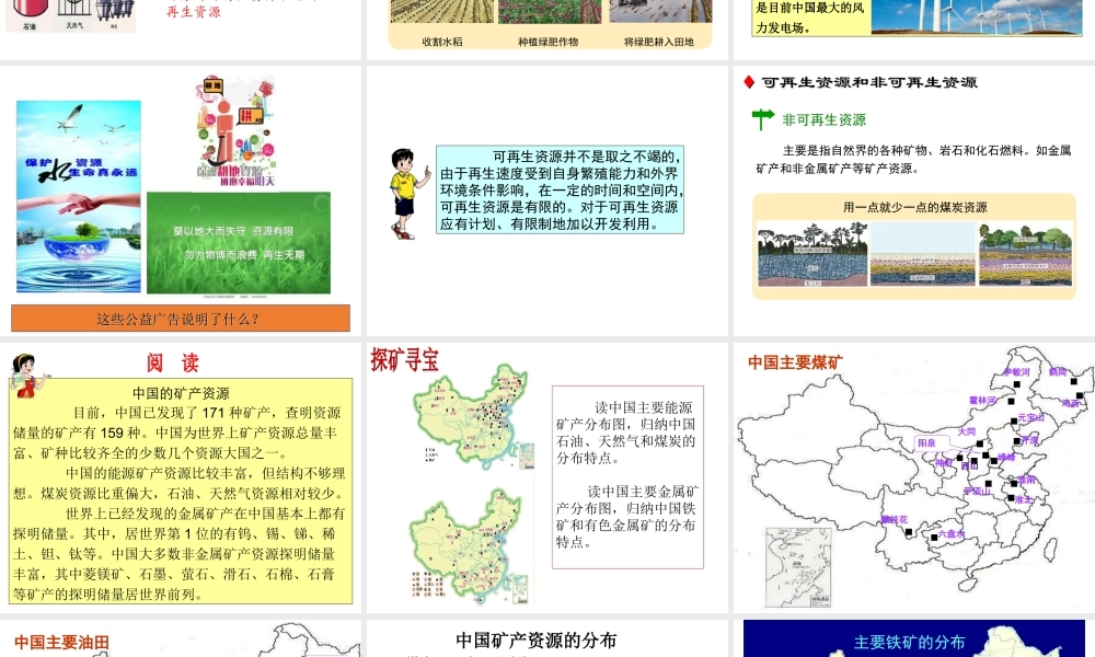 八年级地理上册 3.1《自然资源概况》课件3 （新版）湘教版-（新版）湘教版初中八年级上册地理课件