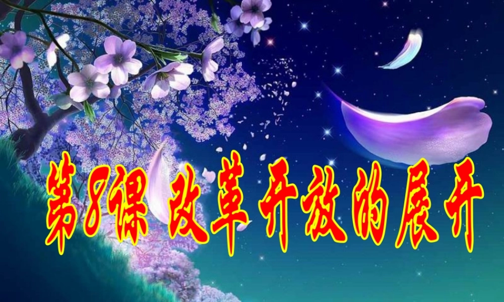 八年级历史下册 第8课 改革开放的展开课件 中华书局版-中华书局级下册历史课件