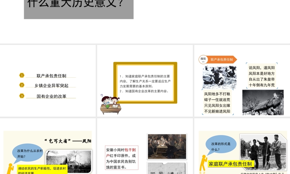 八年级历史下册 第8课《城乡改革不断深入》课件 华东师大版-华东师大版初中八年级下册历史课件