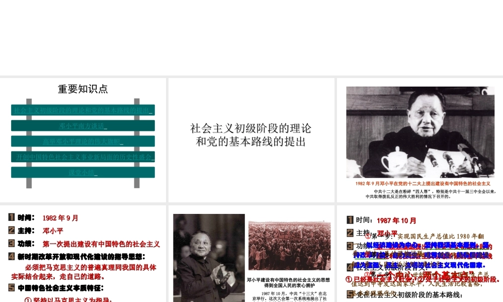 八年级历史下册 第三学习主题 建设中国特色社会主义 第12课《沿着中国特色社会主义道路前进》课件2 川教版-川教版初中八年级下册历史课件