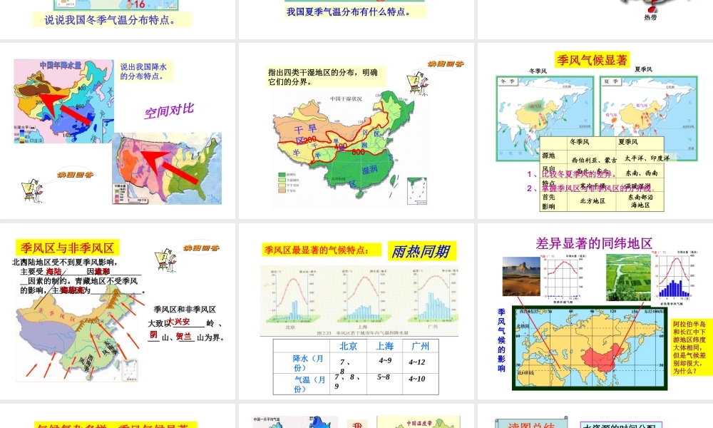八年级地理 专题复习二 气候课件-人教版初中八年级全册地理课件