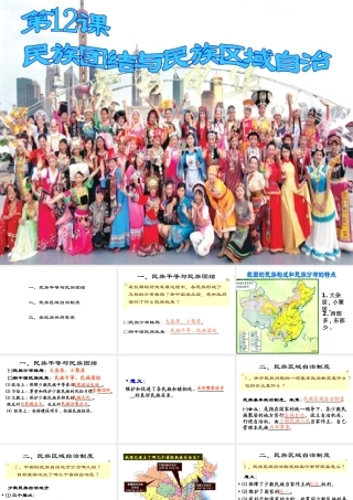 八年级历史下册 第四单元 第12课《民族团结与民族区域自治》课件1 华东师大版-华东师大版初中八年级下册历史课件